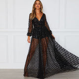 Sequin Evening Dress Spring Dress Sexy V-neck Backless Sequined Formal Dress