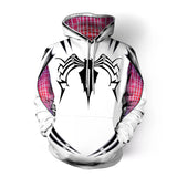 Men Spider Hoodie Spider-Man White Purple Color Sweatshirt