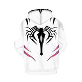 Men Spider Hoodie Spider-Man White Purple Color Sweatshirt