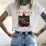 Friends Joey T Shirt Summer Short Sleeve for Adult White Loose Top