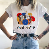 Friends Joey T Shirt Summer Short Sleeve for Adult White Loose Top