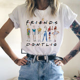 Friends Joey T Shirt Summer Short Sleeve for Adult White Loose Top