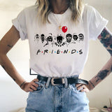 Friends Joey T Shirt Summer Short Sleeve for Adult White Loose Top