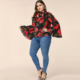 Women Plus Size Tops Long Sleeve Straight Top