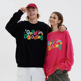 Rrr123 Sweatshirt round Neck Sweater Men's Loose Puff Print Couple