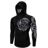 Skeleton Hoodie Game Hooded Skull Print Turtleneck Long Sleeve T-shirt