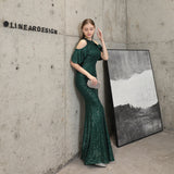 Sequin Evening Dress Sequined Queen Fishtail Evening Gown