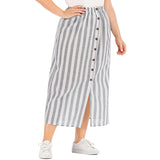 Women Plus Size Skirts Spring and Summer Casual Striped Skirt