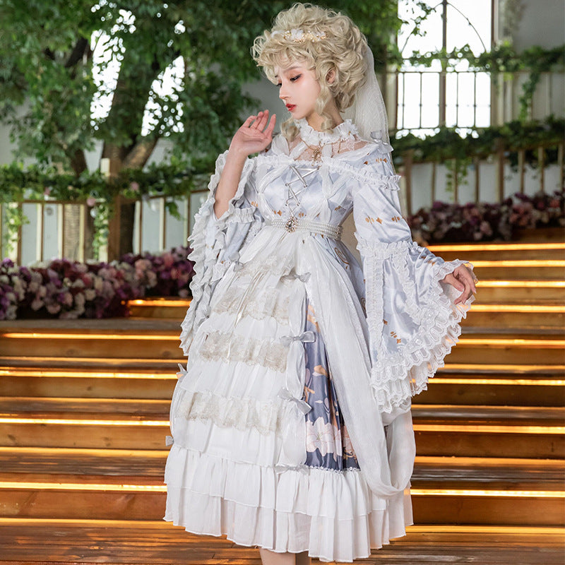 Gothic Lolita Harajuku Style Clothing Sakura Aciclovir Gel Lolita Cross Lily Op Lolita Dresses