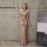 Sequin Evening Dress Sequined Queen Fishtail Evening Gown