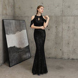 Sequin Evening Dress Sequined Queen Fishtail Evening Gown