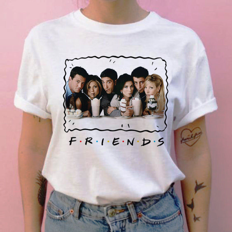 Friends Joey T Shirt Cartoon Image Print T-shirt