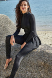 Burkini Swimwear Muslim Fashion Outfits Long Sleeve Trousers Surfing One-Piece Swimsuit
