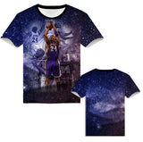 In Memory of Kobe T Shirt Black Mamba Kobe Memorial Short Sleeve T-shirt 3D Printing