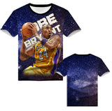 In Memory of Kobe T Shirt Black Mamba Kobe Memorial Short Sleeve T-shirt 3D Printing