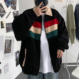 Corduroy Patch Jacket Spring and Autumn Corduroy Jacket Men's Loose Student Casual Jacket