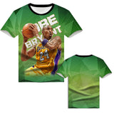 In Memory of Kobe T Shirt Black Mamba Kobe Memorial Short Sleeve T-shirt 3D Printing