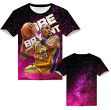 In Memory of Kobe T Shirt Black Mamba Kobe Memorial Short Sleeve T-shirt 3D Printing