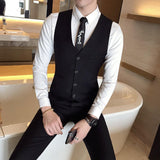 Tuxedo Vests Men Suit Vest Spring and Autumn Men's Slim Fit Suit Vest Men's Solid Color Vest