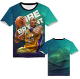 In Memory of Kobe T Shirt Black Mamba Kobe Memorial Short Sleeve T-shirt 3D Printing