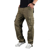 Baggy Cargo Pants for Men Men's Pants Spring and Autumn Multi-Pocket Cargo Pants Loose Straight Work Trousers Men