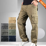 Baggy Cargo Pants for Men Men's Pants Spring and Autumn Multi-Pocket Cargo Pants Loose Straight Work Trousers Men