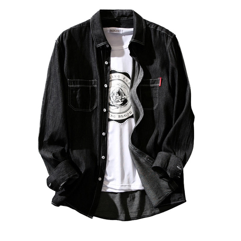 Denim Shirts Spring Men's Long-Sleeved Jacket