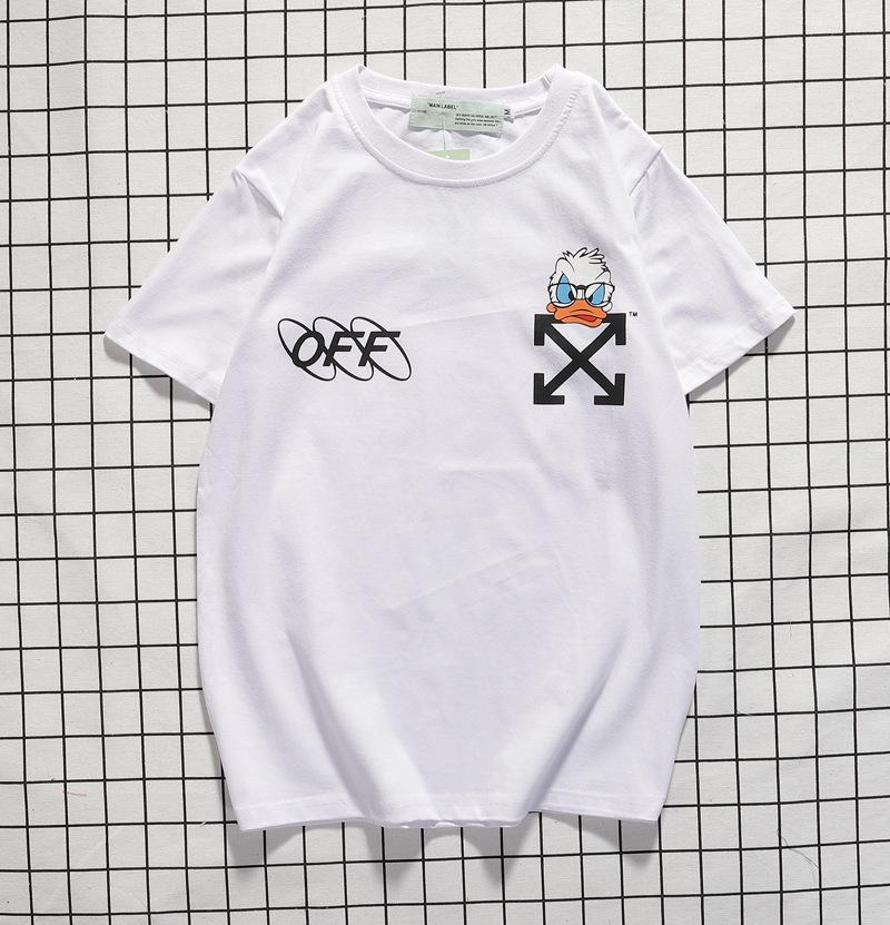 Cartoon Mickey Men and Women Short Sleeve Couple Cotton Tshirt Owt Ow Donald Duck Loose Twill