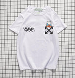 Cartoon Mickey Men and Women Short Sleeve Couple Cotton Tshirt Owt Ow Donald Duck Loose Twill