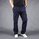 Baggy Cargo Pants for Men Men's Pants Spring and Autumn Multi-Pocket Cargo Pants Loose Straight Work Trousers Men