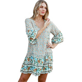 Beth Dutton Bohemian Dress Summer Spring Midi Dresses Beach Dress