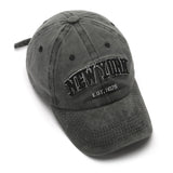 Yankee Baseball Cap Embroidered Washed Peaked Cap Men's and Women's Denim Baseball Cap