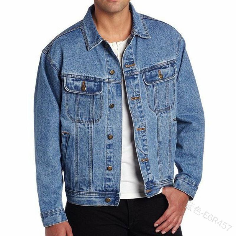 Jean Jacket Men Spring and Autumn Fashion Trendy Denim Cargo Pants Coat Large Size Men's Clothing Autumn and Winter
