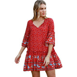 Beth Dutton Bohemian Dress Summer Spring Midi Dresses Beach Dress