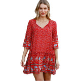 Beth Dutton Bohemian Dress Summer Spring Midi Dresses Beach Dress