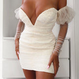 Women Summer Dresses Mini Dress Summer Women's Sequin Skirt Dress Summer