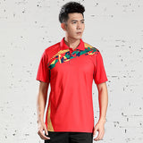 Cricket T Shirt Lapel Short Sleeve Quick-Drying Summer Table Tennis Wear