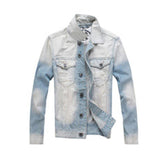 Cotton Solid Men's Denim Trucker Jacket Mens Spring Autumn Casual Slim Fit Bomber Jackets Men Jean Coat Mens Outwear Male Cowboy Men's Denim Jacket
