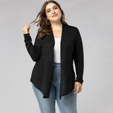 Women Plus Size Tops Solid Color Cardigan Loose Women's Sweater