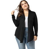 Women Plus Size Tops Solid Color Cardigan Loose Women's Sweater