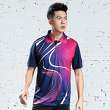 Cricket T Shirt Lapel Short Sleeve Quick-Drying Summer Table Tennis Wear