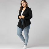 Women Plus Size Tops Solid Color Cardigan Loose Women's Sweater