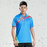 Cricket T Shirt Lapel Short Sleeve Quick-Drying Summer Table Tennis Wear