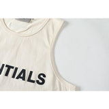Fog Essentials Vest Fashion Brand Fear Of God Double Line Essentials Letter T-shirt Vest Fog High Street Bottoming Shirt Men