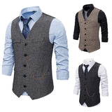 Tuxedo Vests Men Suit Vest plus Size Business Men's Suit Vest