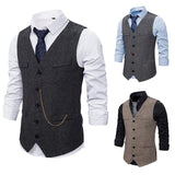Tuxedo Vests Men Suit Vest plus Size Business Men's Suit Vest