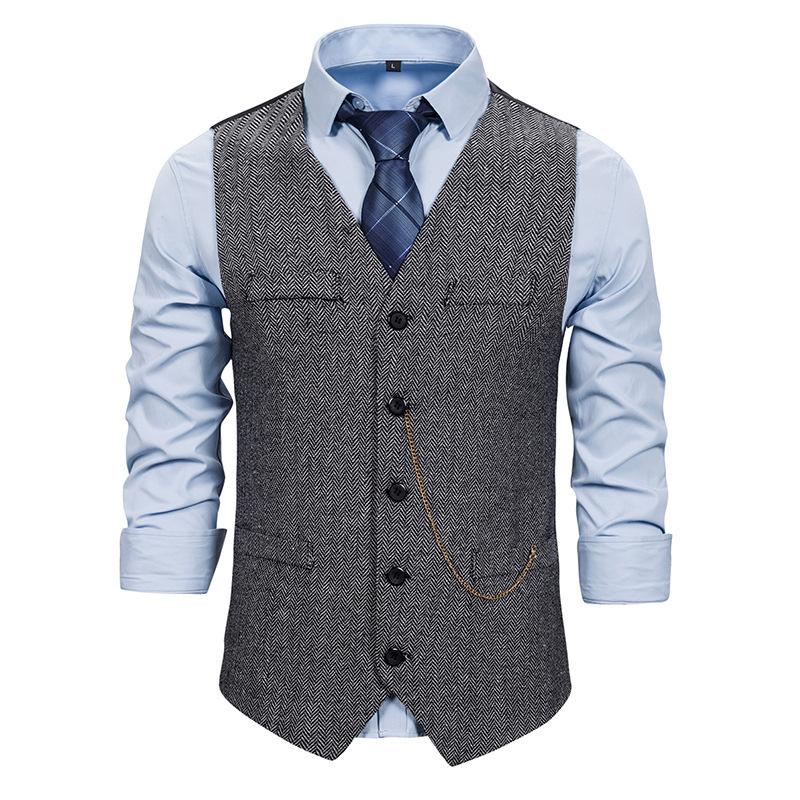 Tuxedo Vests Men Suit Vest plus Size Business Men's Suit Vest