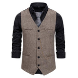 Tuxedo Vests Men Suit Vest plus Size Business Men's Suit Vest