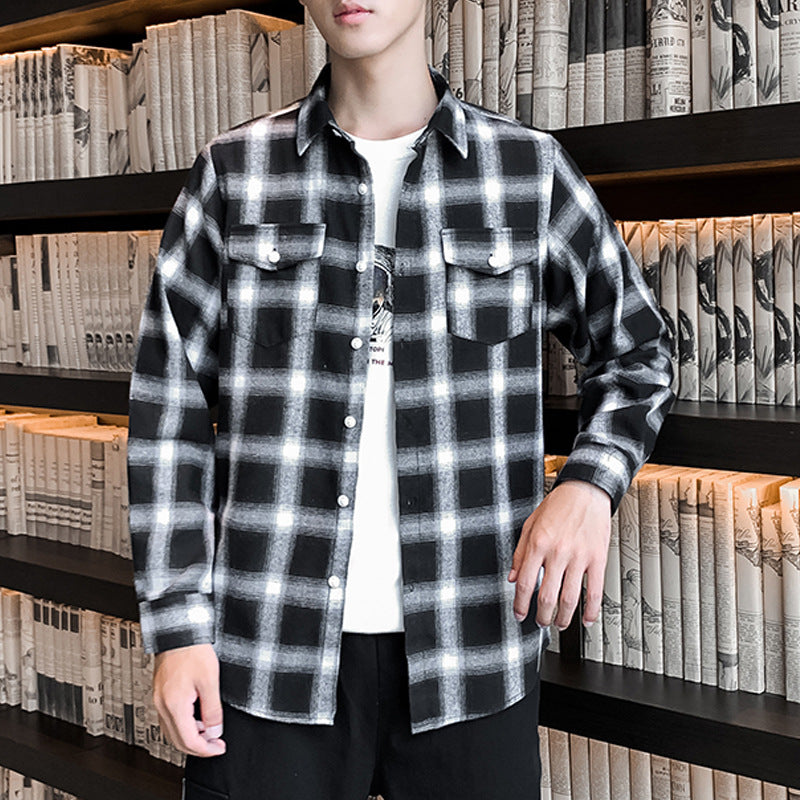 Mens Flannel Jacket Spring Shirt