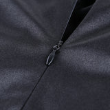 Emily Ratajkowski Dress Pure Color Split Sexy Slim-Fit Suspender Dress